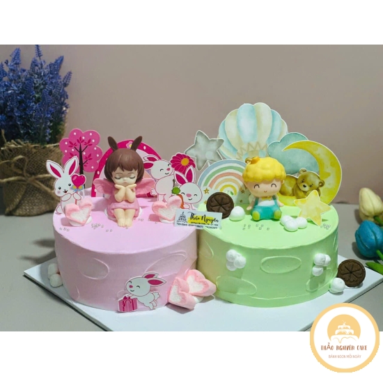 Bánh Kem Sữa Tươi Thôi Nôi Cho 2 Bé| BKST59 Size 16