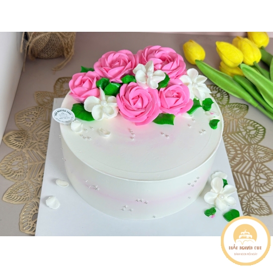 Bánh Kem Sữa Tươi Hoa  | BKST62 Size 18